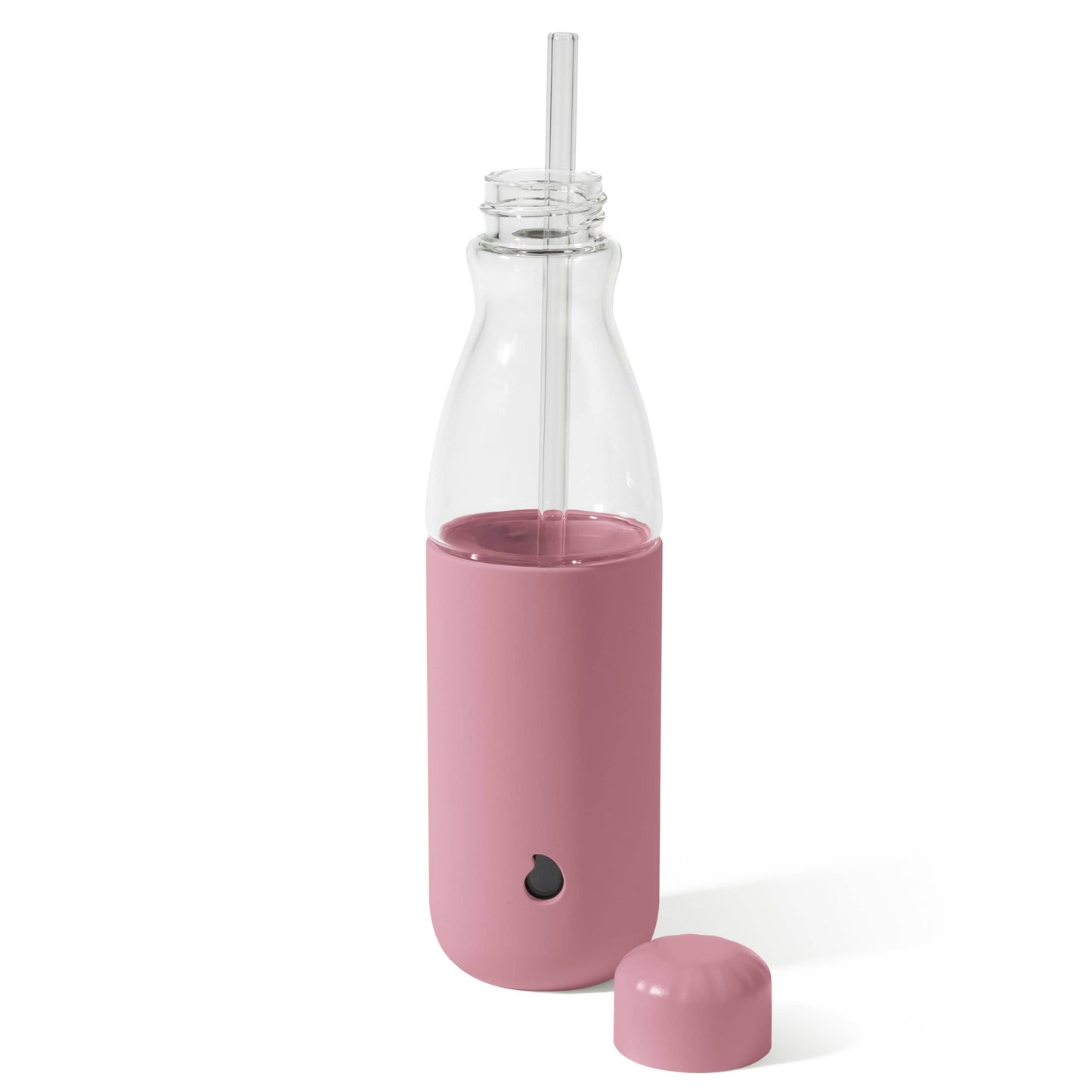 glass-original-bottle-18oz-z5 18oz_Dusty_Pink_Glass_Original_Bottle_Front_Cap_Off_Straw_In_Front_Cap_On_Straw_In.jpg