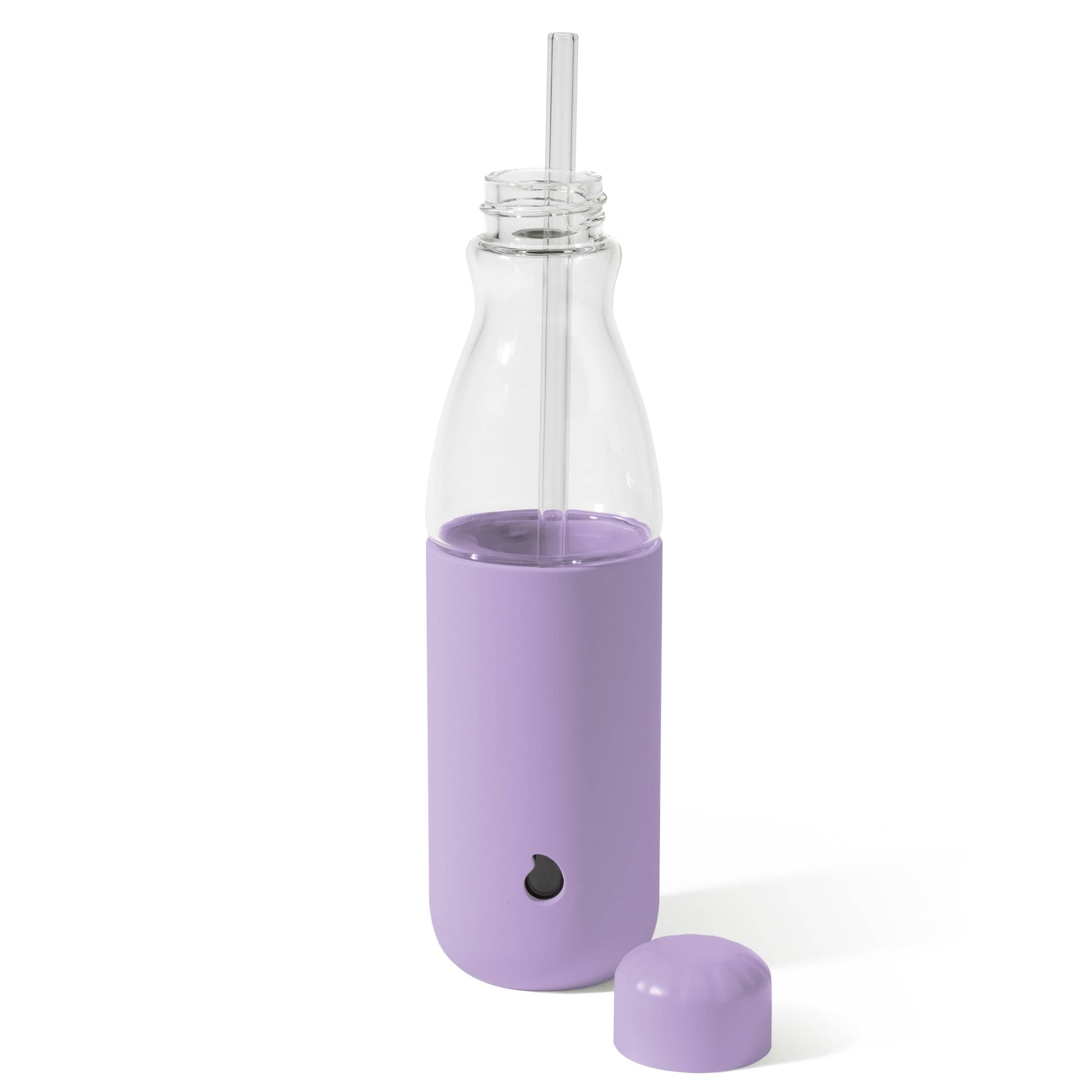glass-original-bottle-18oz-z5 18oz_Lilac_Purple_Glass_Original_Bottle_Front_Cap_Off_Straw_In_Front_Cap_On_Straw_In.jpg