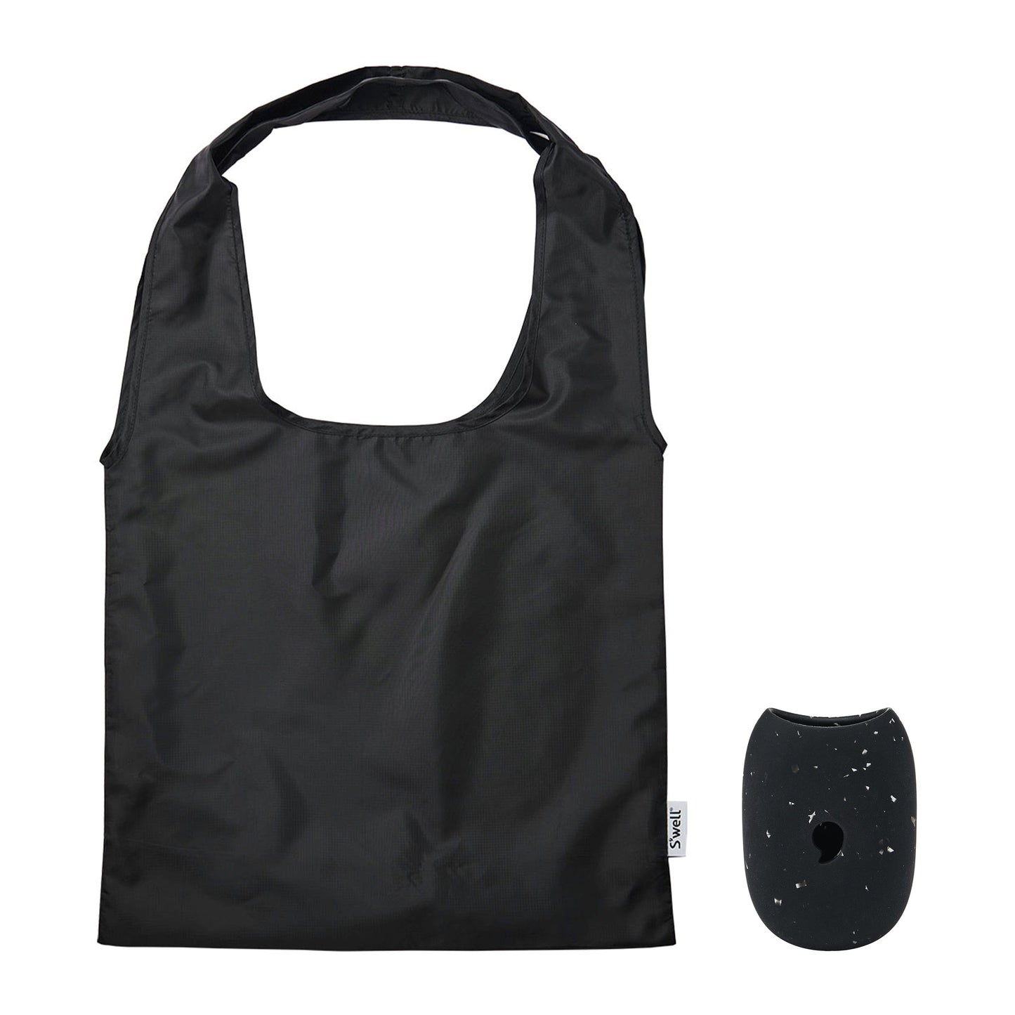 droplet-tote-r7 Swell-Droplet-Tote-Bag-Onyx-Black-Speckled-Front-With-Capsule.jpg