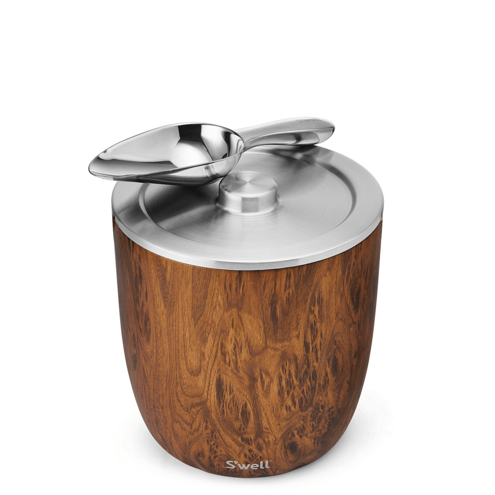 ice-bucket-xl-f0 Swell-Ice-Bucket-XL-100oz-Wood-Print-Teakwood-Angled-Lid-On.png